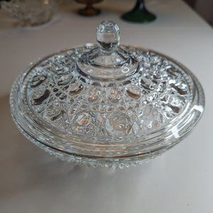 Vintage 1970s Federal Glass Windsor 2 Piece Bowl